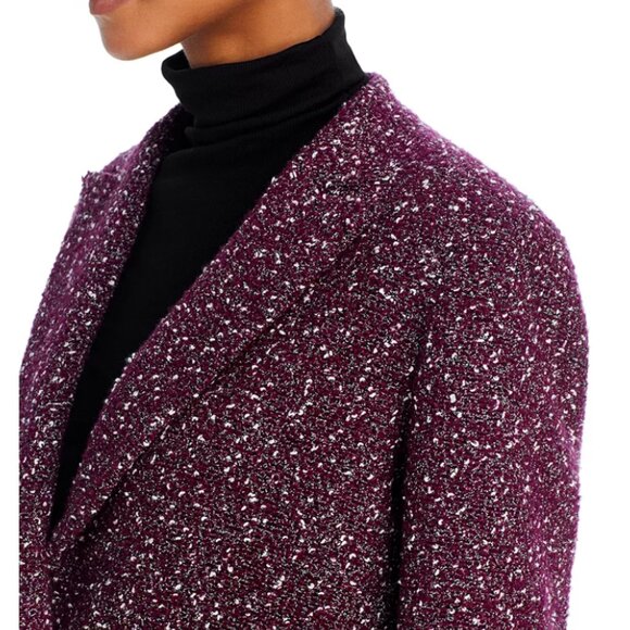 NWT rag & bone Valerie Wool Tweed Blazer Burgundy - Picture 6 of 9